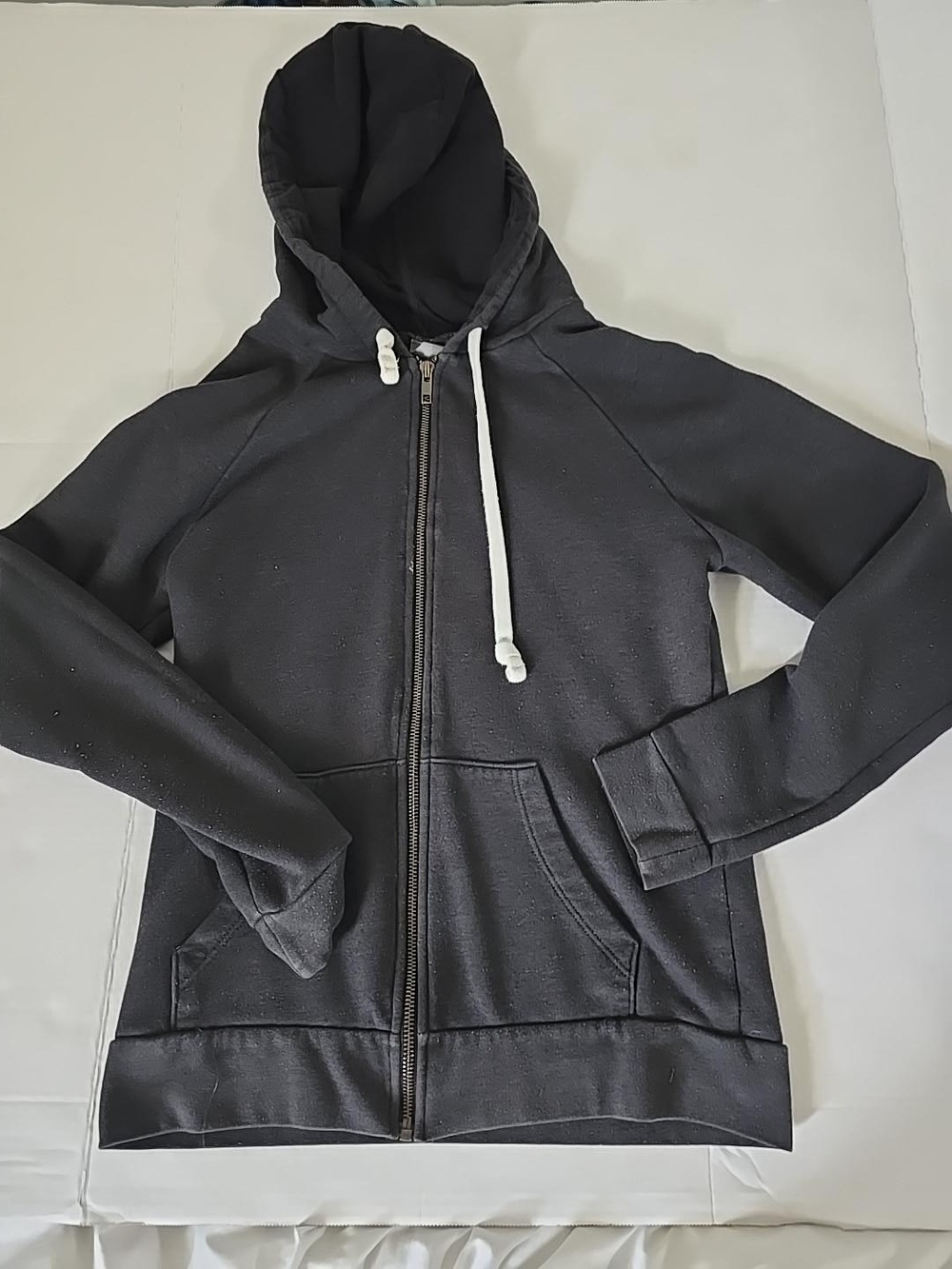 Next Level Apparel Black Full-Zip Hoodie with Drawstrings